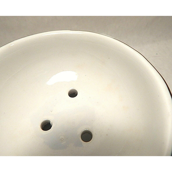 Pottery Shaving Scuttle Mug White with Blue Flowers Unbranded - Picture 9 of 12